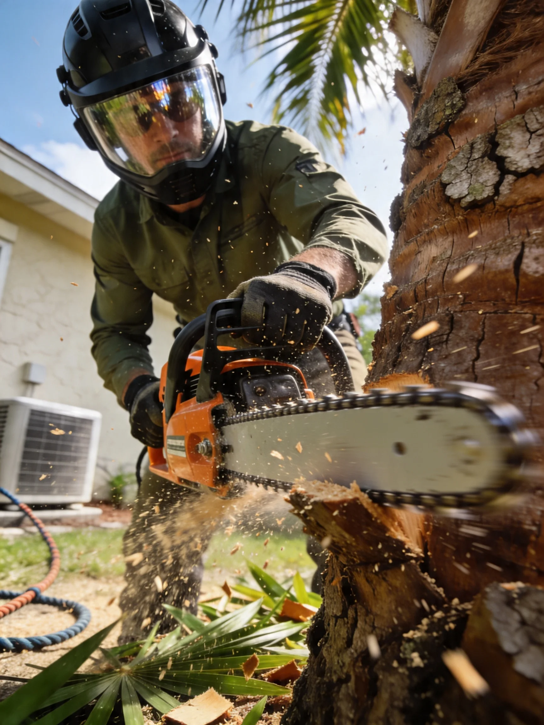 Tree removal and trimming work